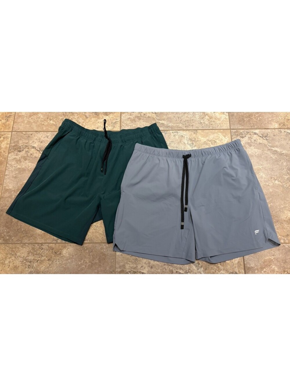 Fabletics Men’s Athletic Shorts Size XXL Lot Of 2 Green 7” Inseam Unlined